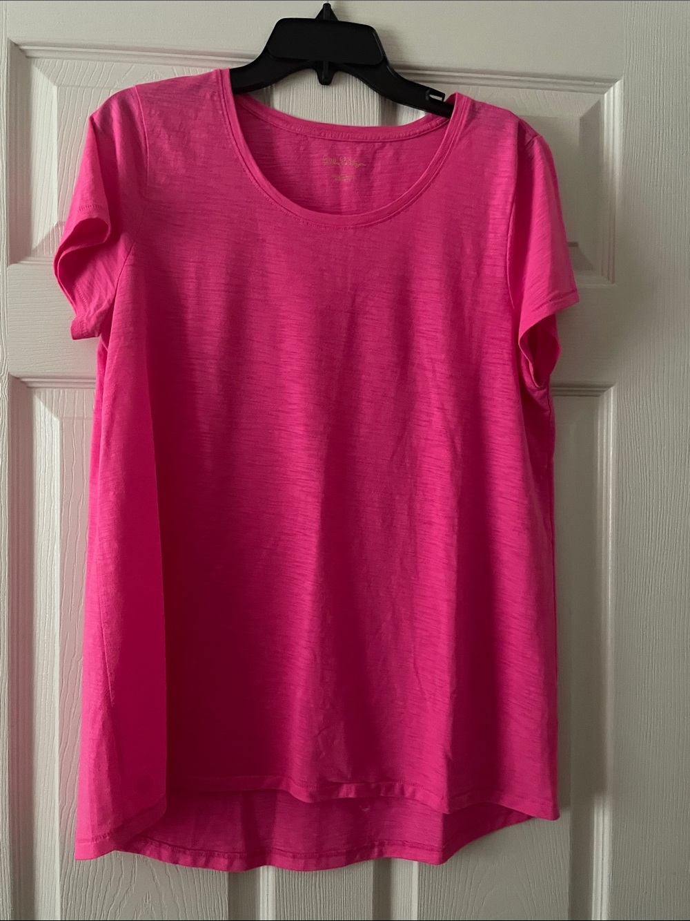 Lilly Pulitzer Neon Pink Scoop Neck Short Sleeve Tee